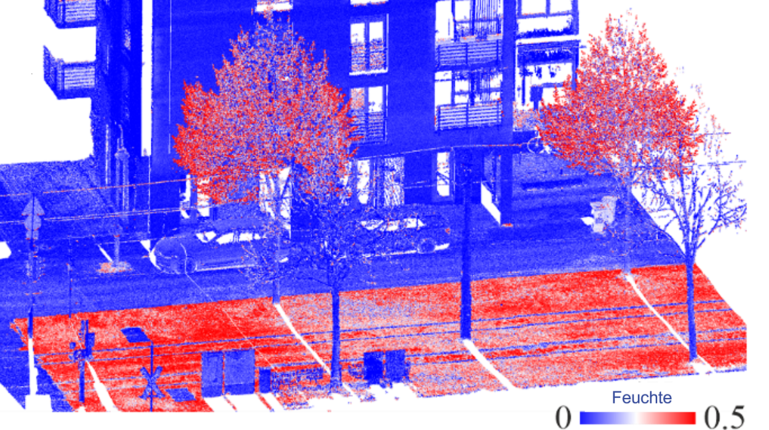 Baumfeuchte messen mithilfe von multispektralem Laserscanning